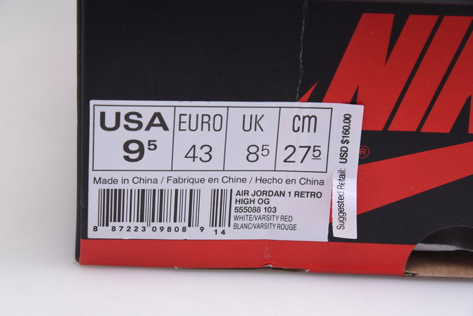 AIR JORDAN 1 RETRO HIGH OG “METALLIC RED” 555088-103
