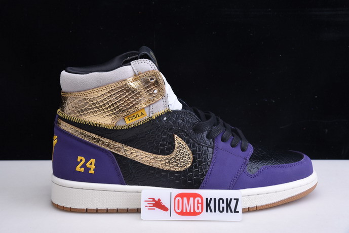 KOBE BRYANT X AIR JORDAN 1 HIGH OG BLACK-PURPLE 555088-171
