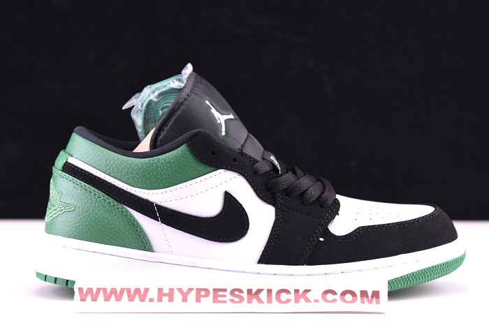 AIR JORDAN 1 LOW WHITE BLACK MYSTIC GREEN 553558-113